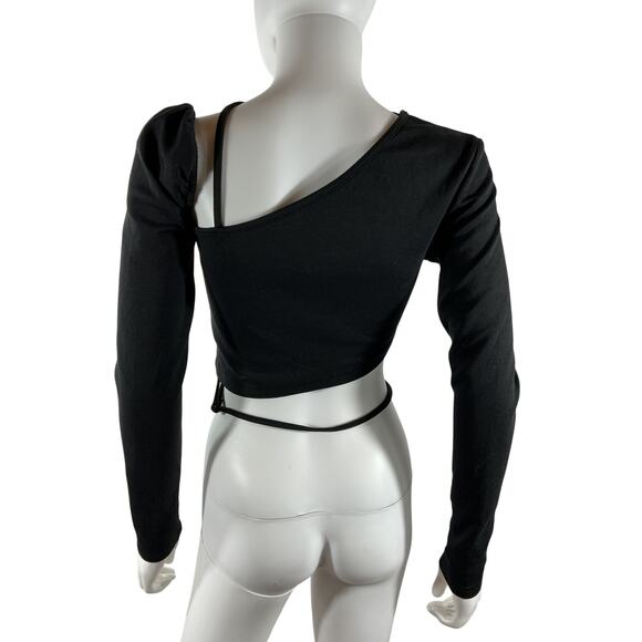 Atoir 'Promise Me' Black Cotton Crop Top Size M - Picture 3 of 4